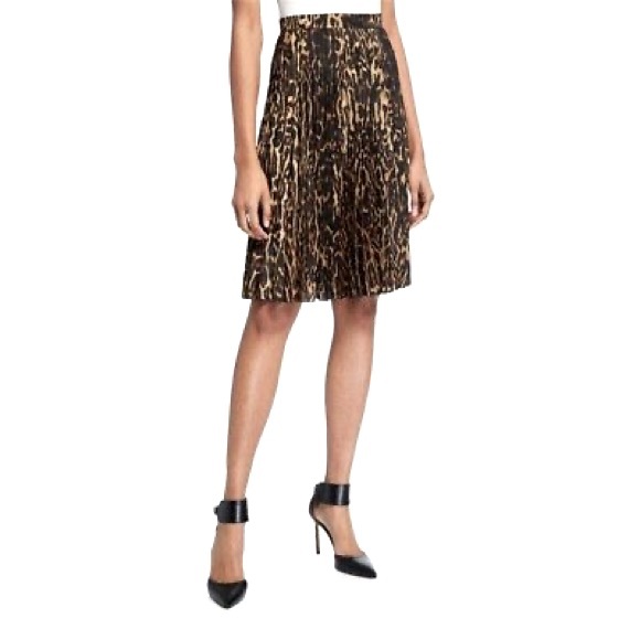 Burberry Dresses & Skirts - Burberry Leopard Print Pleated Skirt